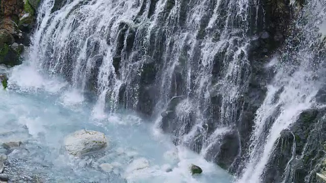 白城瀑布，北海道，日本视频素材