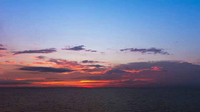 时光流逝，夕阳和大海视频素材