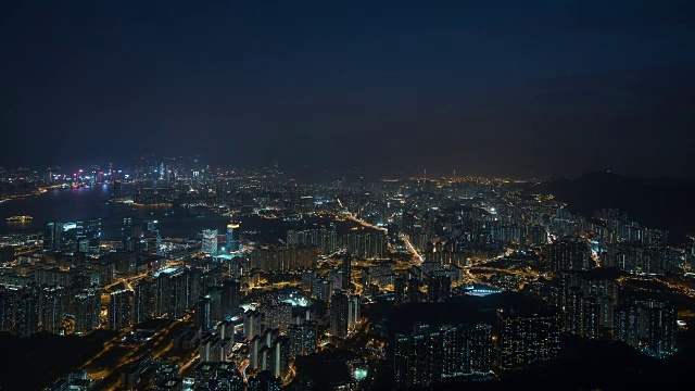 香港，中国，时间推移-广角日落从自杀悬崖看到视频素材