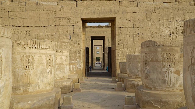 Medinet Habu神庙。埃及卢克索。视频素材