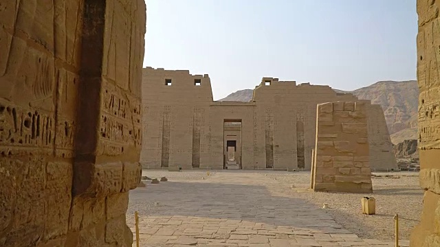 Medinet Habu神庙。埃及卢克索。视频素材