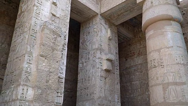 Medinet Habu神庙。埃及卢克索。视频素材