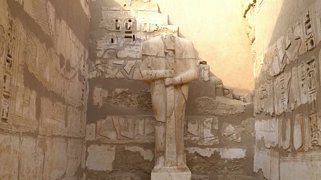 Medinet Habu神庙。埃及卢克索。视频素材