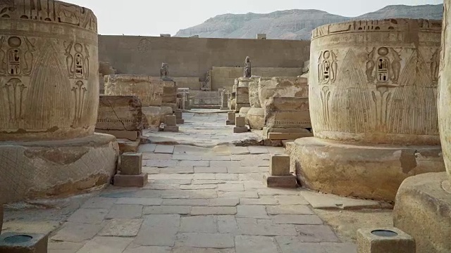 Medinet Habu神庙。埃及卢克索。视频素材