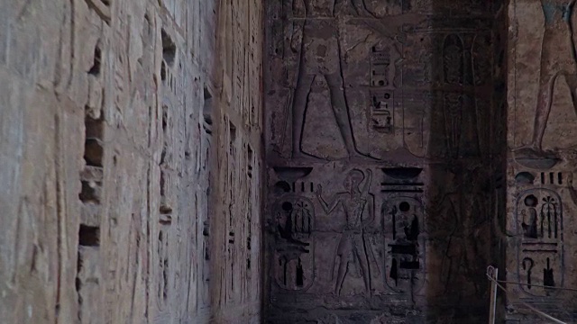 Medinet Habu神庙。埃及卢克索。视频素材