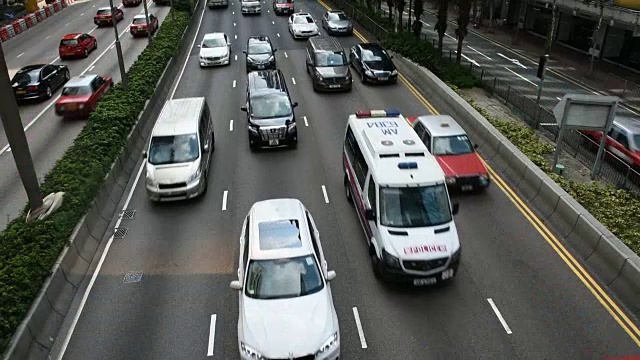 告士打道与香港湾仔区的港湾道视频素材