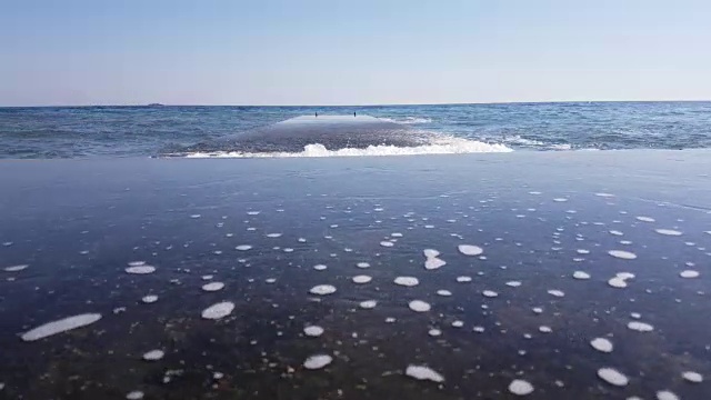 海景，万里无云视频素材