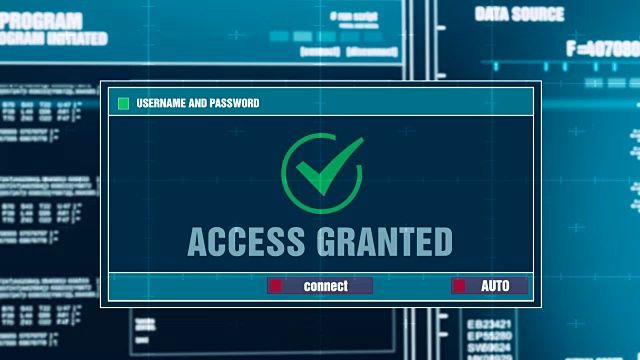 输入登录和密码后，电脑屏幕上数字系统安全警报错误信息产生的警告通知。网络犯罪，电脑黑客概念视频素材