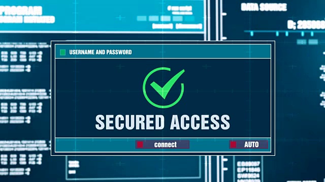 输入登录和密码后，电脑屏幕上数字系统安全警报错误信息产生的警告通知。网络犯罪，电脑黑客概念视频素材