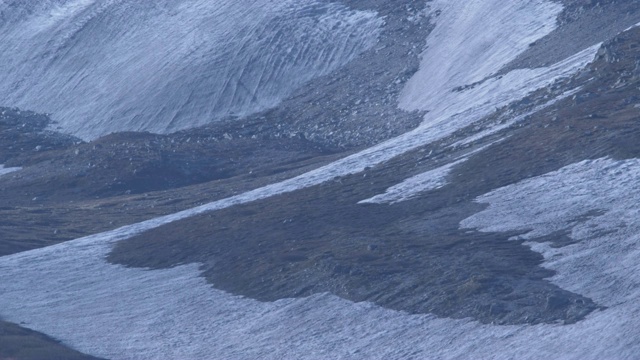 雪上的火山灰，阿拉斯加，2009年视频素材