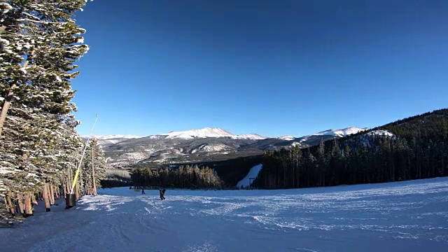 滑雪坡道，布雷肯里奇，滑雪胜地美国视频素材