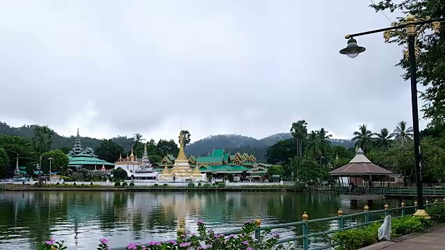 泰国Mae Hong Son Jong Kham Temple景色视频素材