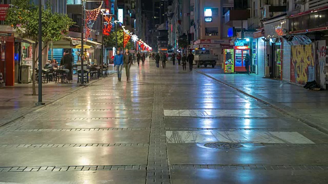 城市景观时间流逝，夜晚，视频素材