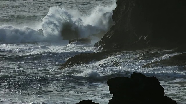 岩石加州海岸线视频素材