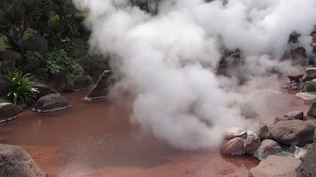 日本大分别府温泉(地热温泉)视频下载