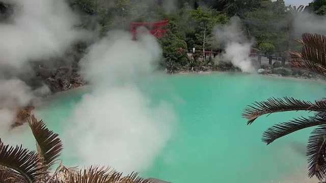 日本大分别府温泉(地热温泉)视频素材