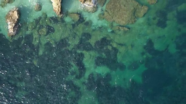 地中海海滩鸟瞰图视频素材