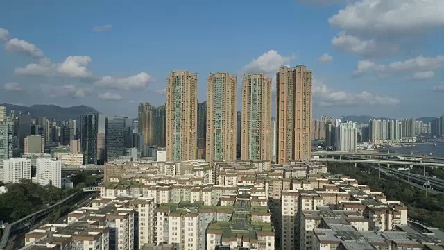 香港的老建筑和现代摩天大楼。城市城市视频素材