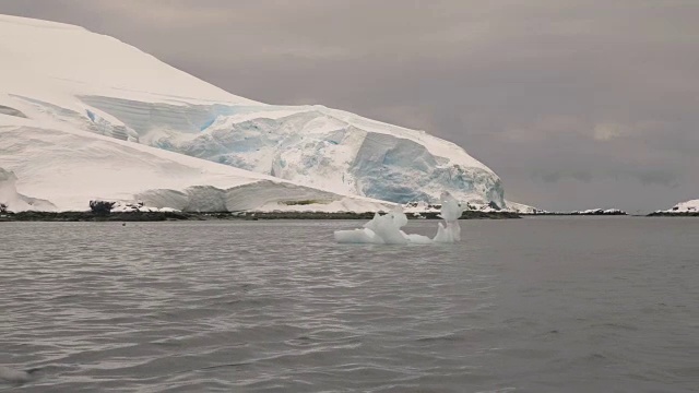 浮冰与冰川景观视频素材