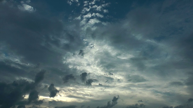 积云雨云移动天空视频素材