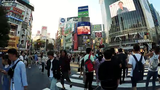 东京市中心的涩谷十字路口视频素材