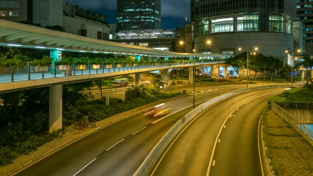 4K延时:香港商务区视频素材