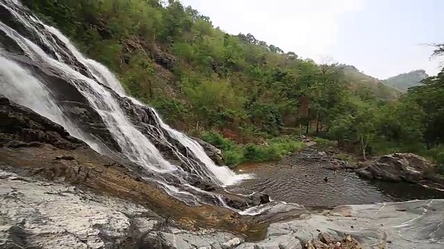 瀑布在森林视频素材