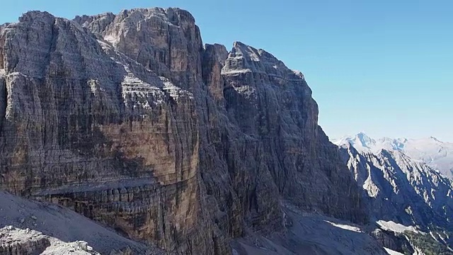 一览著名的白云石山峰，布伦塔。Trentino、意大利视频素材