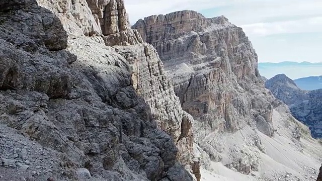 布伦塔白云石山的山峰。Trentino、意大利视频素材