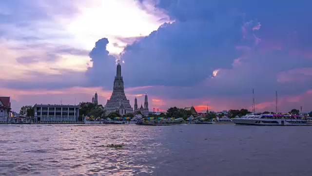 4 k。曼谷地标Wat Arun寺，泰国曼谷视频素材