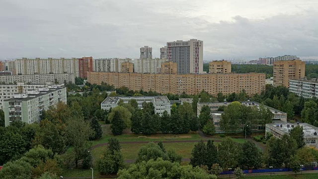 莫斯科城市的住宅区视频素材