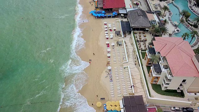 空中封锁:豪华的Medano海滩墨西哥建筑视频素材