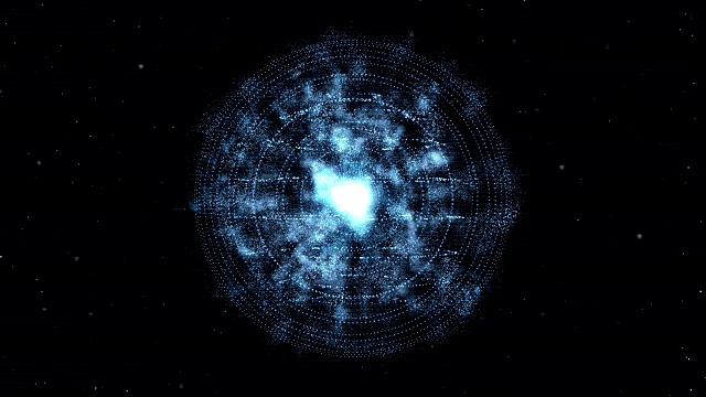 太空中圆形粒子等离子体云波监测器视频素材