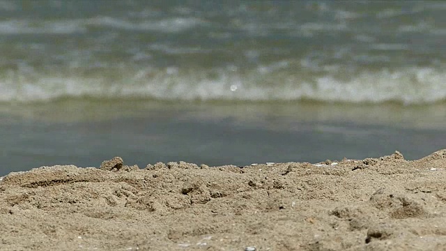 普吉岛巴东海滩的沙子和海浪视频素材