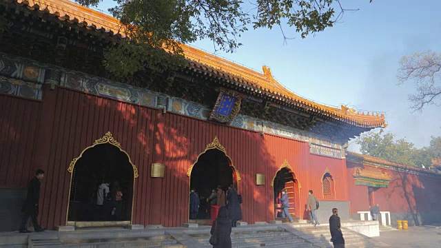 WS中国建筑atÊYongheÊTemple，北京，中国视频素材