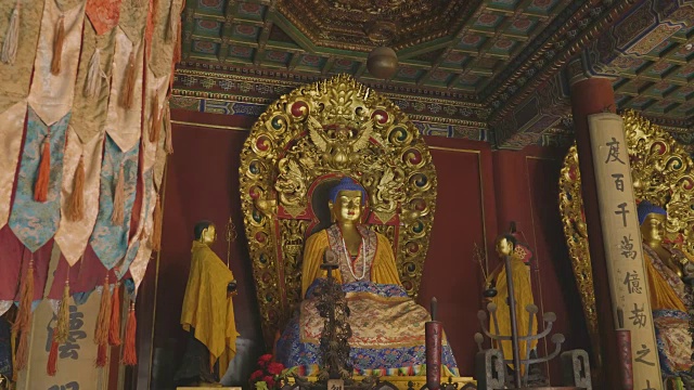 MS佛像inÊYongheÊTemple。中国,北京视频素材