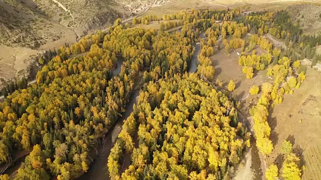 中国新疆河姆村的风景视频素材