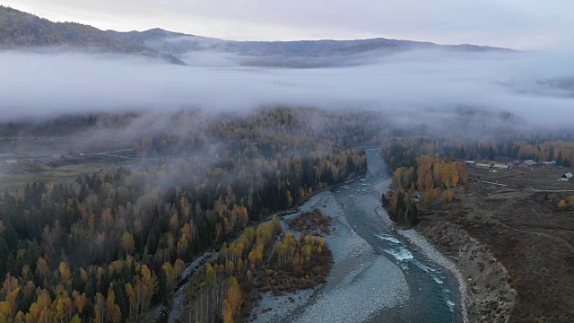 中国新疆河姆村的风景视频素材