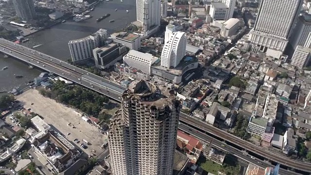 废弃建筑鸟瞰图视频下载