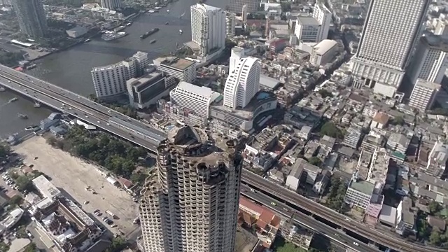 废弃建筑鸟瞰图视频下载