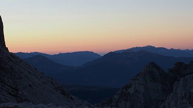 布伦塔白云石山的山峰。Trentino、意大利视频素材