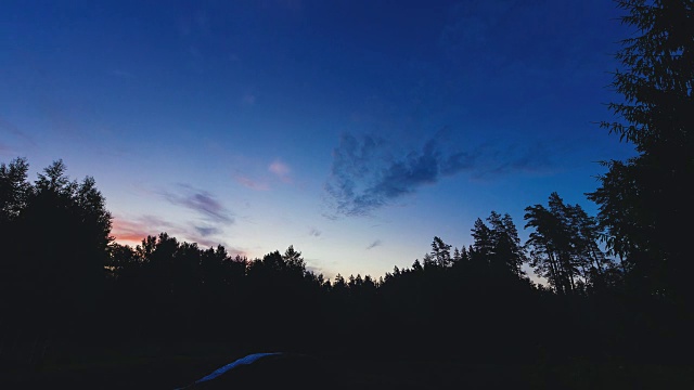 夜晚蔚蓝的天空延时全景图视频素材