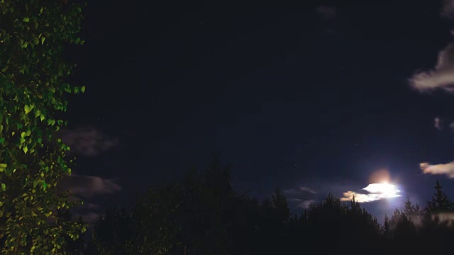 夜晚蔚蓝的天空延时全景图视频素材