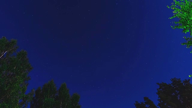 夜晚蔚蓝的天空延时全景图视频素材