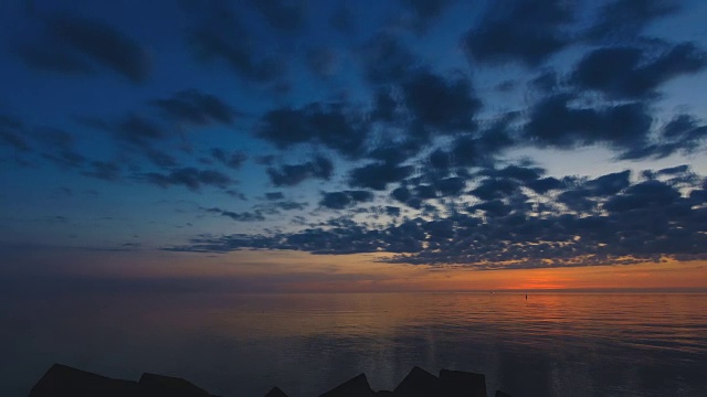 夜晚蔚蓝的天空延时全景图视频素材