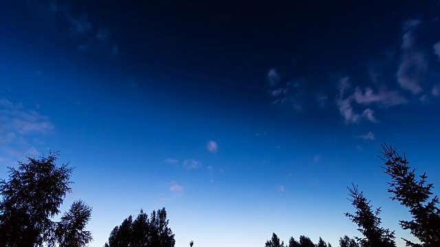 夜晚蔚蓝的天空延时全景图视频素材