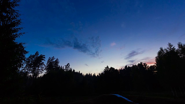 夜晚蔚蓝的天空延时全景图视频素材