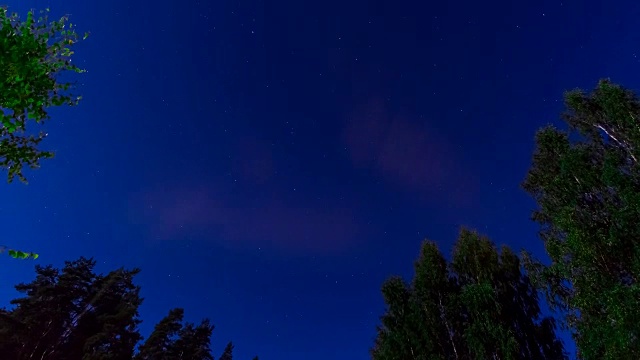 夜晚蔚蓝的天空延时全景图视频素材