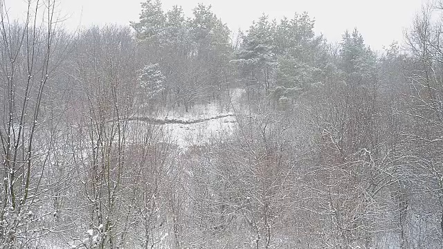 冬天农村景观视频素材