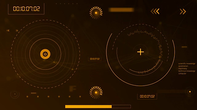 4K高科技用户界面平视显示(可循环)视频素材
